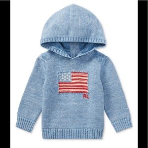 New Polo Ralph Lauren American flag cotton hoodie